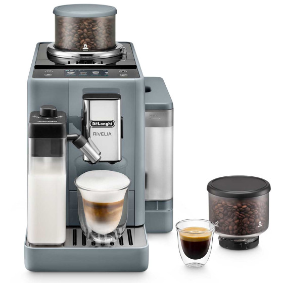 Machine à café en grains Delonghi Rivelia Latte FEB 4455.G Gris Galet + 94€ de CADEAUX EXCLUSIFS