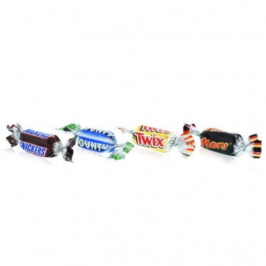 Barre Chocolatée Célébration : Mini Twix, Mars, Bounty, Snikers