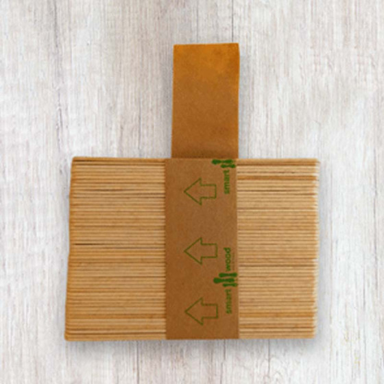 Spatule en bois de hêtre - Touillette 103 mm - 2500 spatules