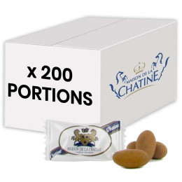 Amande Cacaotée Maison de la Chatine - Carton de 200 amandes emballées individuellement