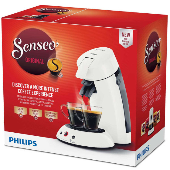 Machine à café Senseo Original Plus Booster d’arômes - Philips CSA210/11 Blanc