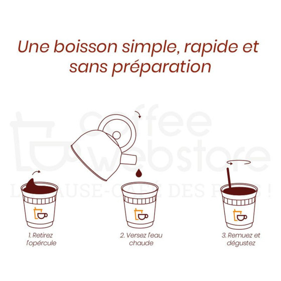 Gobelet Pré-dosé en carton Nescafé Espresso Non Sucré - 300 boissons