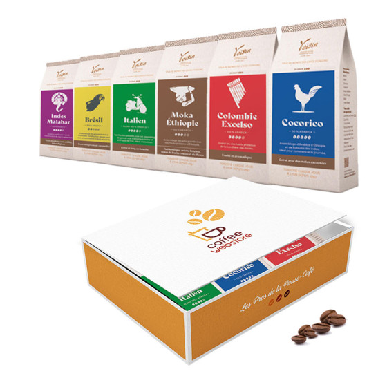 Coffret Découverte Café en Grains Voisin - 6 paquets