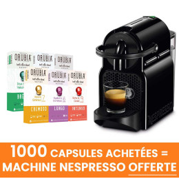 Lot 1000 Capsules Nespresso Compatible Orubia + Machine à café Nespresso Magimix Inissia OFFERTE