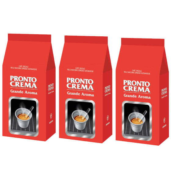 Café en Grains Lavazza Pronto Crema Grande Aroma - 3 paquets - 3 Kg