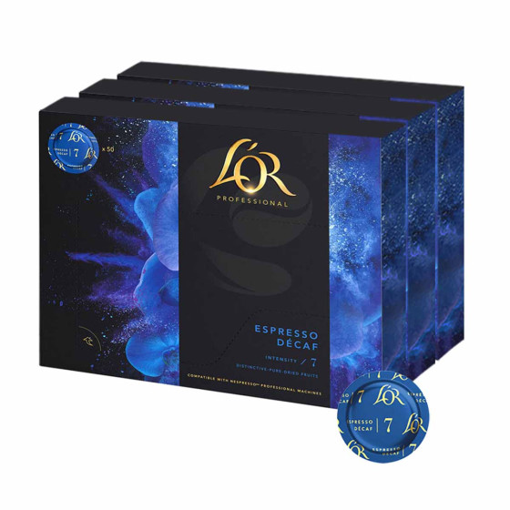 Capsule Nespresso Pro Compatible L'Or Suprême Décaf - 3 boites - 150 capsules