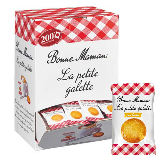 Bonne Maman Petites Galettes Pur Beurre - Boite Distributrice de 200 galettes emballées individuellement