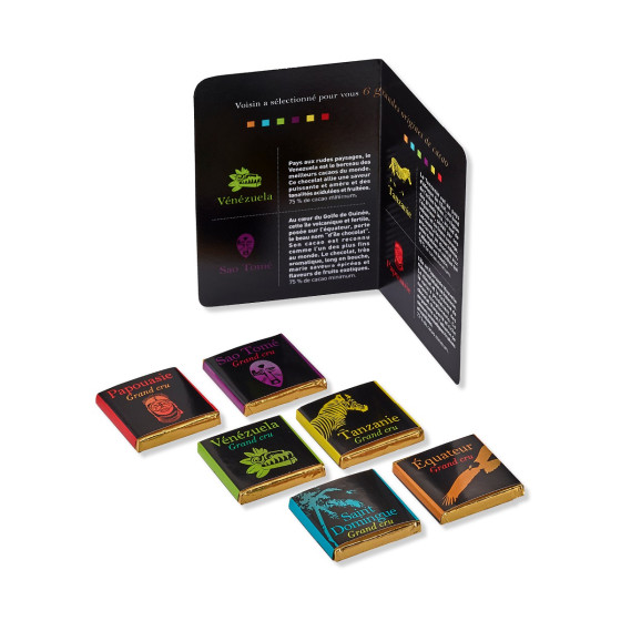 Chocolat Voisin Grandes Origines Noir 6 variétés
