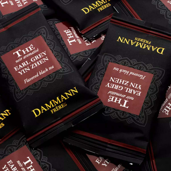 Thé Noir aromatisé Dammann Frères 4 Fruits Rouges - 4 boites - 96 sachets enveloppés