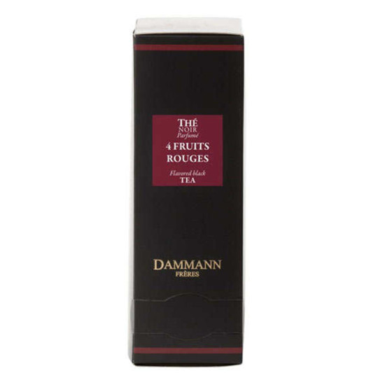 Thé Noir aromatisé Dammann Frères 4 Fruits Rouges - 4 boites - 96 sachets enveloppés