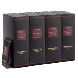 Thé Noir aromatisé Dammann Frères 4 Fruits Rouges - 4 boites - 96 sachets enveloppés