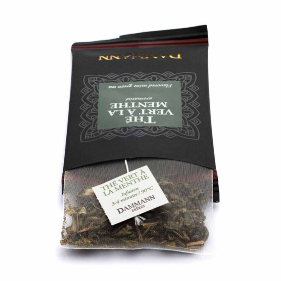Thé Vert aromatisé Dammann Frères Green Mint - 4 boites - 94 sachets enveloppés