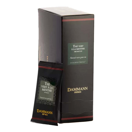 Thé Vert aromatisé Dammann Frères Green Mint - 4 boites - 94 sachets enveloppés