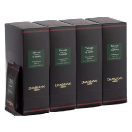 Thé Vert aromatisé Dammann Frères Jasmin - 4 boites - 94 sachets enveloppés
