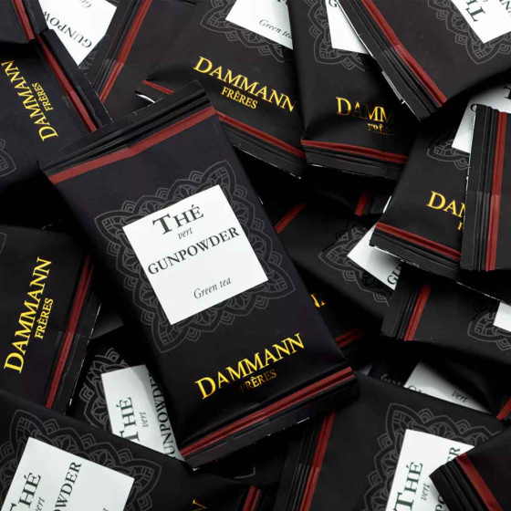 Thé Vert Dammann Frères Gunpowder - 4 boites - 96 sachets enveloppés