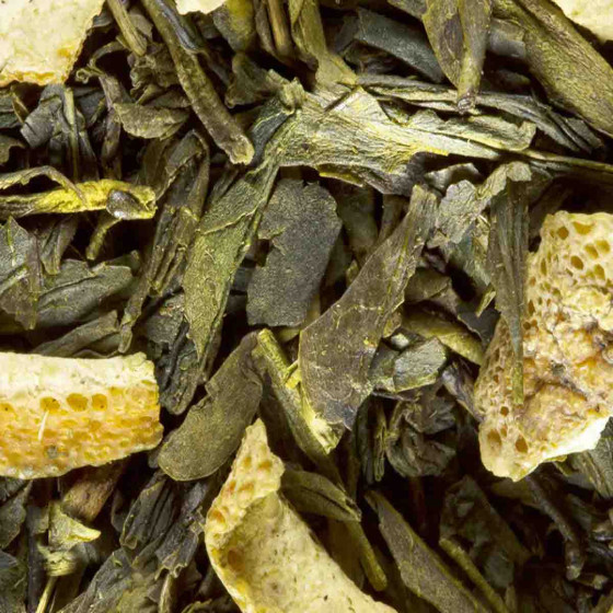 Thé Vert aromatisé Dammann Frères Soleil Vert - 4 boites - 96 sachets enveloppés