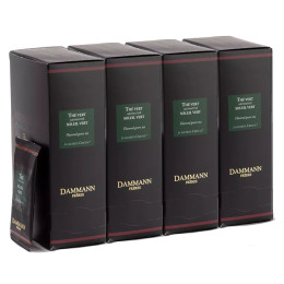 Thé Vert aromatisé Dammann Frères Soleil Vert - 4 boites - 96 sachets enveloppés