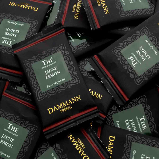 Thé Vert aromatisé Dammann Frères Jaune Lemon - 24 sachets enveloppés