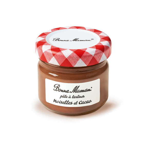 Pâte à tartiner Bonne Maman Noisettes et Cacao 25 gr - Carton de 48 mini pots en verre