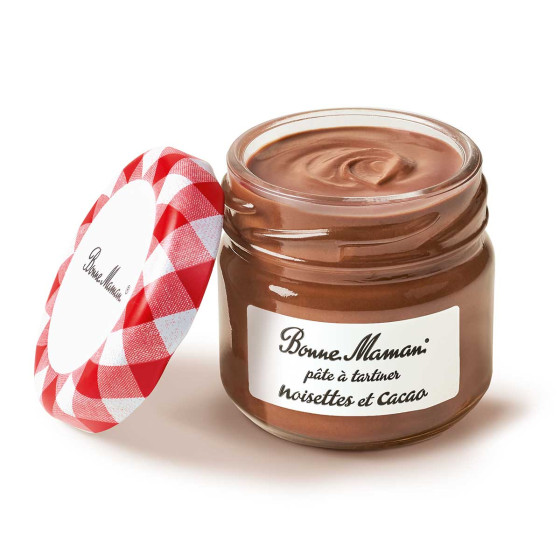 Pâte à tartiner Bonne Maman Noisettes et Cacao 25 gr - Carton de 48 mini pots en verre