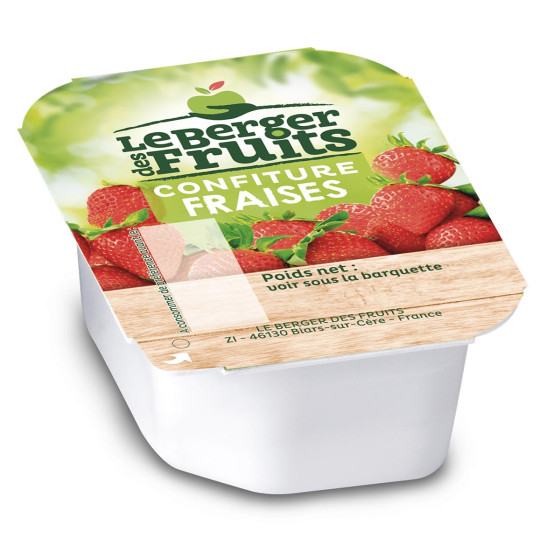 Confiture Le Berger des Fruits Fraise 20 gr - 144 barquettes