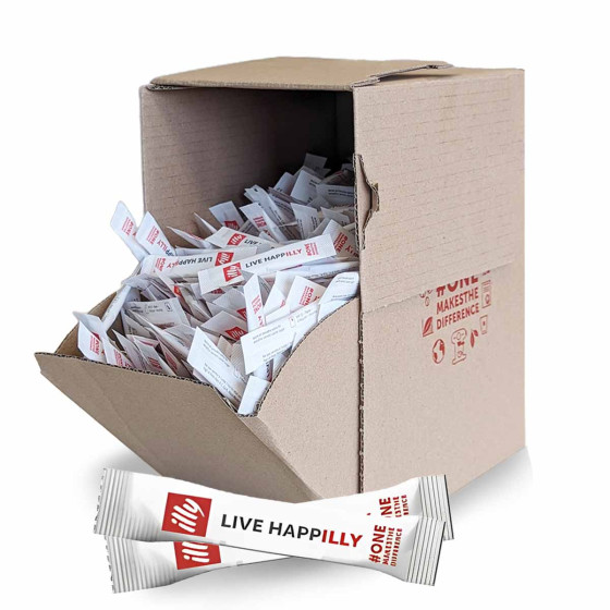 Sucre Blanc illy - Boîte Distributrice - 800 bûchettes