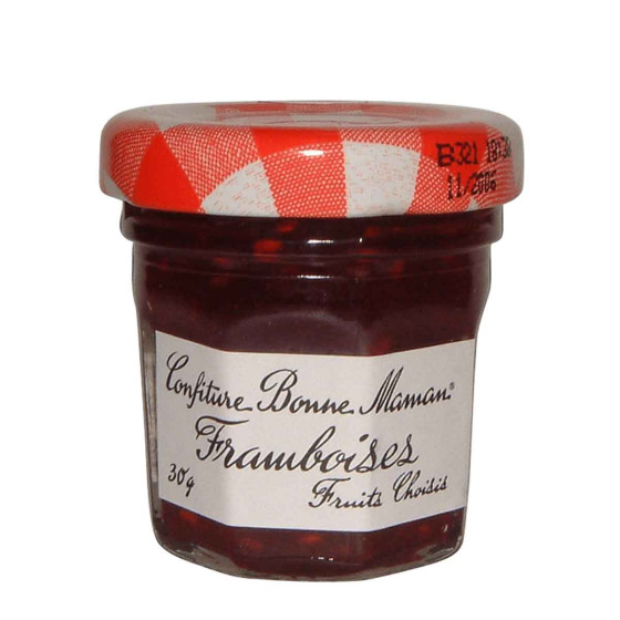 Confiture Bonne Maman Framboise 30 gr - 15 mini pots en verre