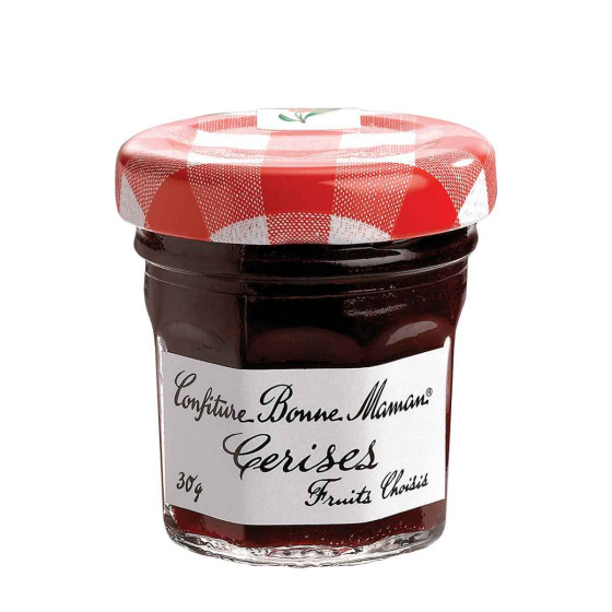 Confiture Bonne Maman Cerise 30 gr - 15 mini pots en verre