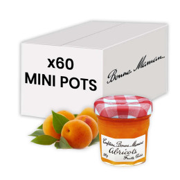 Confiture Bonne Maman - Mini pot en verre de confiture d'Abricot - 60x 30g