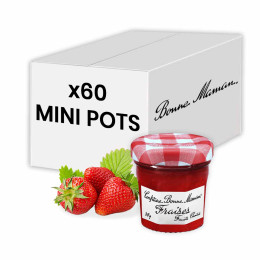 Confiture Bonne Maman - Mini pot en verre - Fraise - 60x 30g
