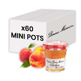 Confiture Bonne Maman - Mini pot en verre de confiture de Pêche - 60x 30g