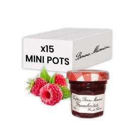 Confiture Bonne Maman Framboise 30 gr - 15 mini pots en verre