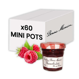 Confiture Bonne Maman - Mini pot en verre de confiture Framboise - 60x 30g