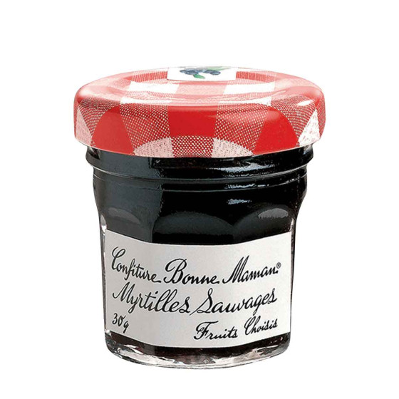 Confiture Bonne Maman Myrtille 30 gr - Carton de 60 mini pots en verre