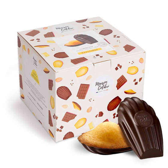Madeleine Nature Maison Colibri Coque Chocolat Noir - 30 madeleines emballées individuellement