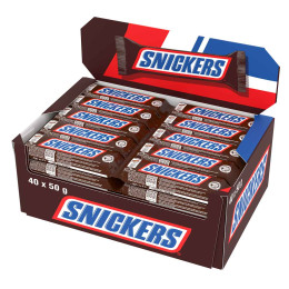Barre Snickers chocolat et caramel - Boite de 40 Snickers