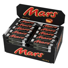 Barre Mars chocolat et caramel - Boite de 40 Mars