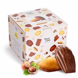 Madeleine Noisette Maison Colibri Coque Chocolat au Lait - 30 madeleines emballées individuellement