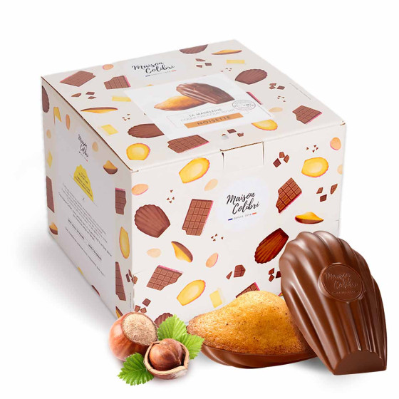 Madeleine Noisette Maison Colibri Coque Chocolat au Lait - 30 madeleines emballées individuellement