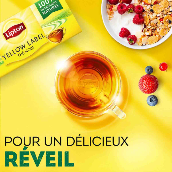Coffret de Thé Noir Yellow Label Tea Lipton - 3 coffrets - 300 sachets