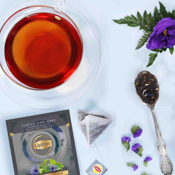 Thé Noir Lipton Exclusive Sélection Earl Grey - 25 sachets pyramide