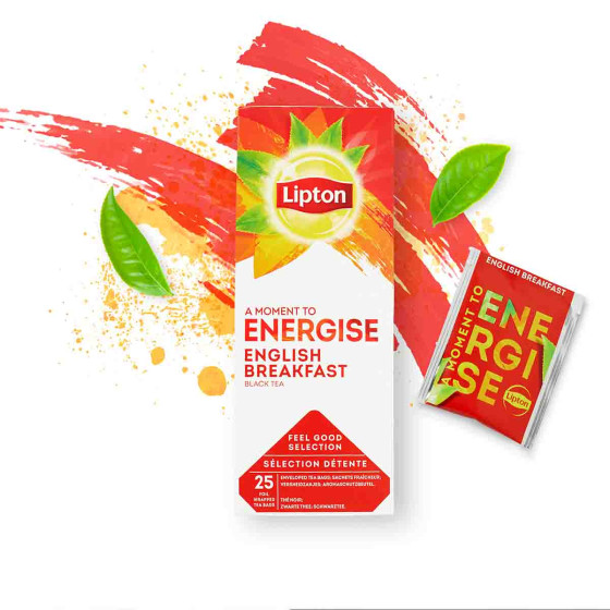 Thé Noir Lipton English Breakfast - 25 sachets