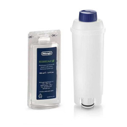 Kit entretien Delonghi - 1 Cartouche filtrante DLSC002 + 1 Détartrant DLSC101