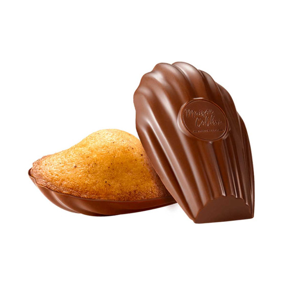 Madeleine Noisette Maison Colibri Coque Chocolat au Lait - 2 boites - 60 madeleines emballées individuellement