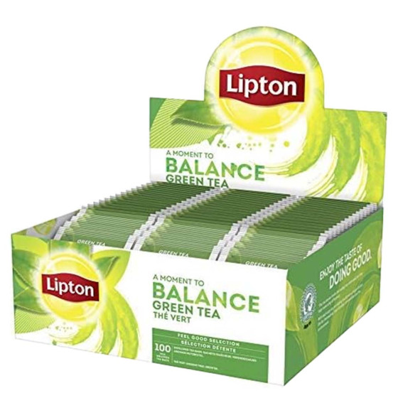 Coffret de Thé Vert Lipton - 100 sachets