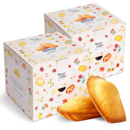 Madeleine Nature Maison Colibri Pur Beurre - 2 boites - 60 madeleines emballées individuellement
