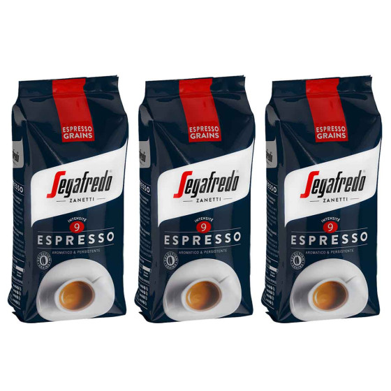 Café en Grains Segafredo Espresso - 3 paquets - 3 Kg