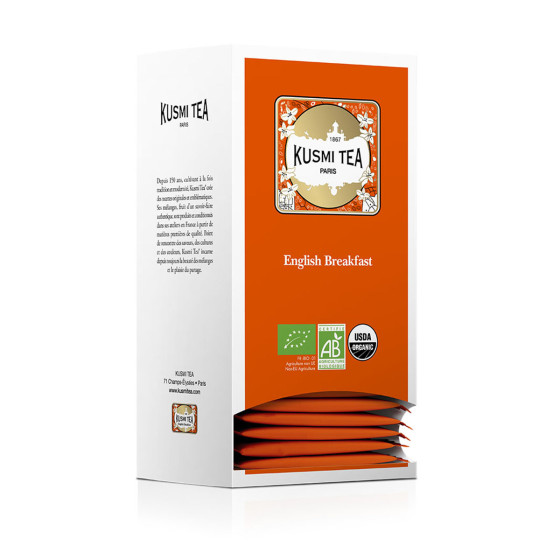 Thé Noir English Breakfast Bio Kusmi Tea - 25 sachets enveloppés