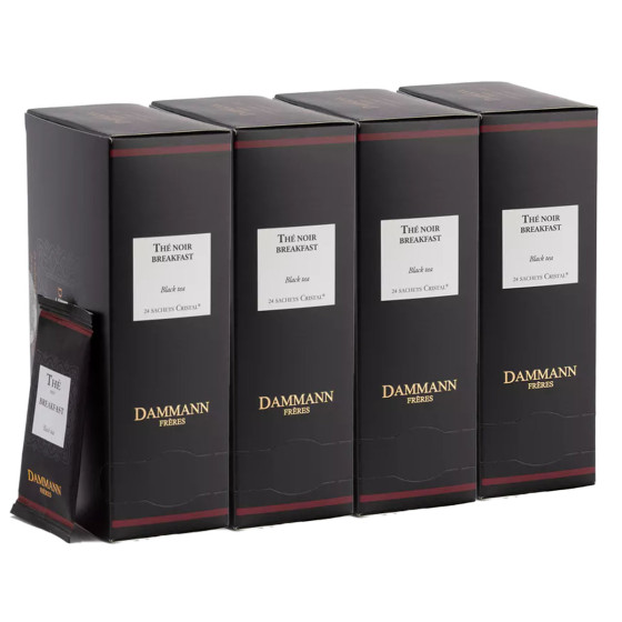Thé Noir Dammann Frères Breakfast - 4 boites - 96 sachets enveloppés