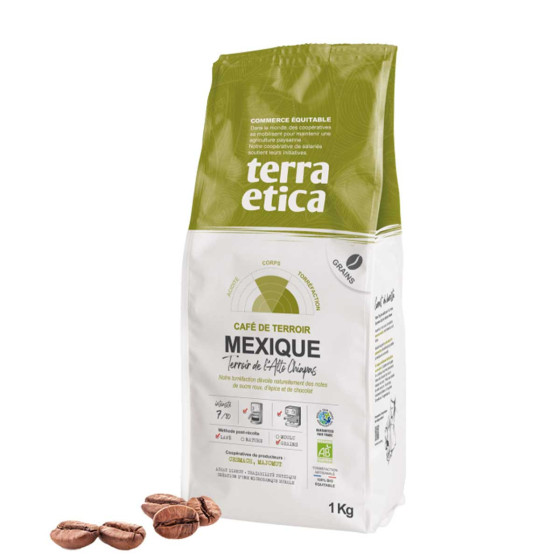 Café en Grains Bio Terra Etica Mexique - 1 Kg